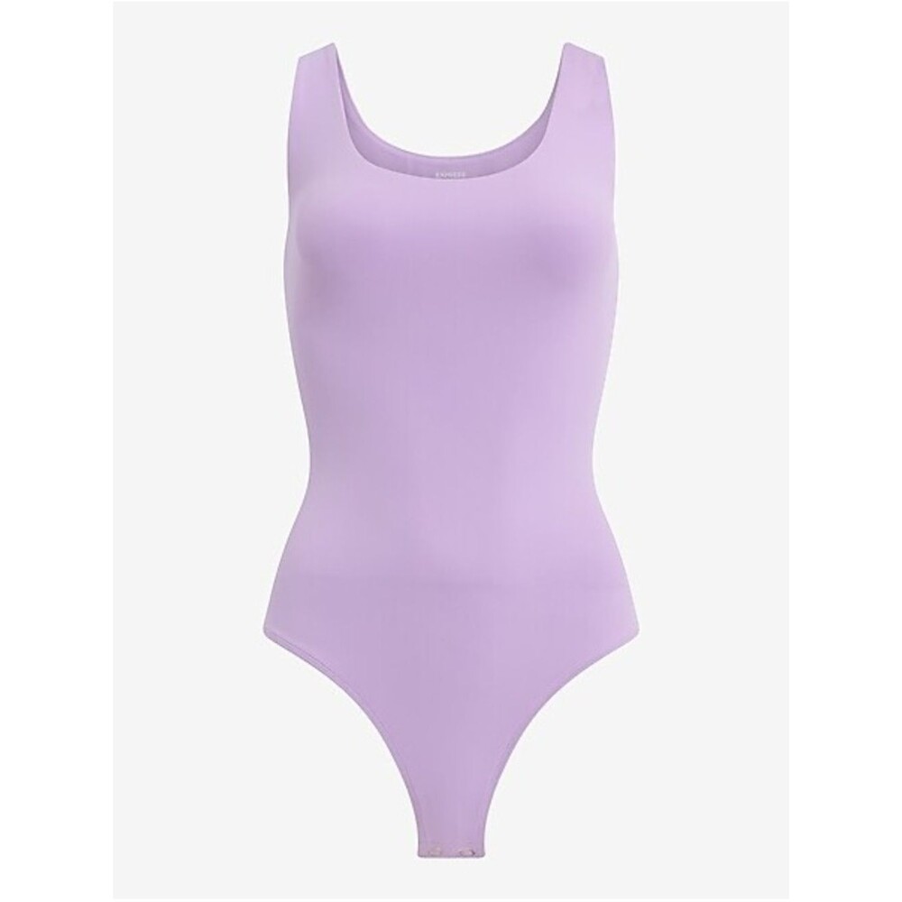 Express Lavender Ribbed Bodysuit - Picture 2 of 7